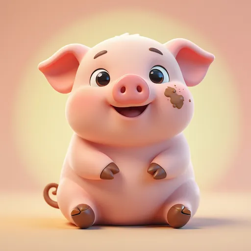 A baby piglet hatches