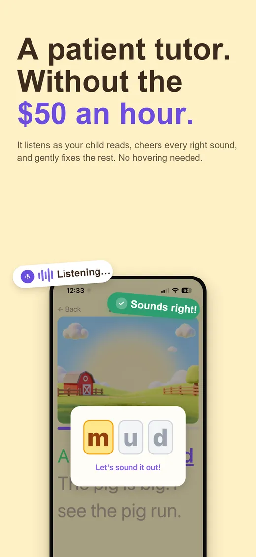 ReadBorn screen: gentle step-by-step help